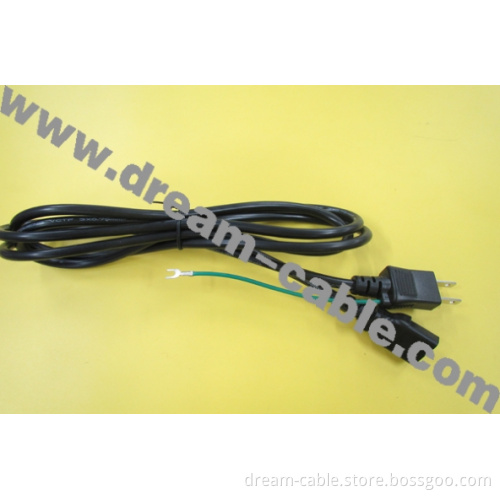 Japanese Standard Power Cord with Drain Wire Plug